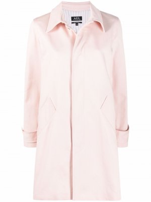 Однобортное пальто Dinard A.P.C.. Цвет: розовый