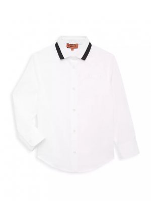 Рубашка на пуговицах с воротником и логотипом Little Boy's & , белый Missoni