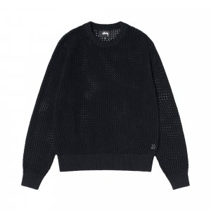 Свободный свитер , окрашенный в пигмент, цвет Сплошной черный Stussy
