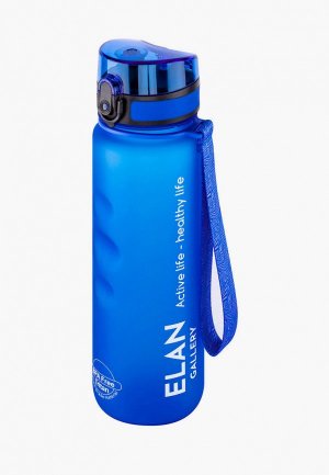 Бутылка спортивная Elan Gallery 1000 мл Style Matte, с углублениями для пальцев. Цвет: голубой
