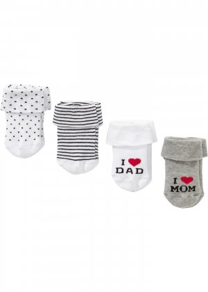 Носки для младенца (4 пары) bonprix. Цвет: белый