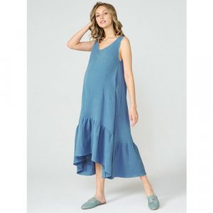 Платье, размер L, голубой Proud Mom. Цвет: индиго/голубой