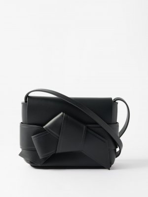 Миниатюрная кожаная сумка через плечо msubi, черный Acne Studios