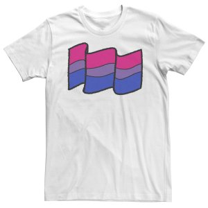 Мужская футболка с бисексуальным флагом Pride Licensed Character