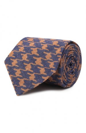 Льняной галстук Kiton. Цвет: коричневый