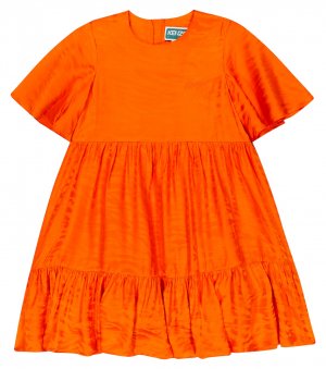Платье с зебровым принтом , оранжевый Kenzo