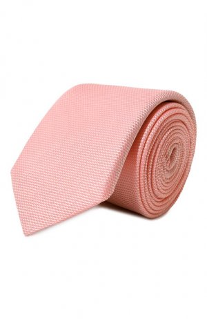 Шелковый галстук BOSS. Цвет: розовый