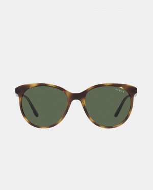 Круглые женские солнцезащитные очки цвета темной гаваны, коричневый Vogue