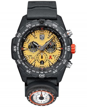 Мужские швейцарские часы с хронографом Bear Grylls Survival Master Series Compass, темно-серые каучуковым ремешком, 45 мм Luminox