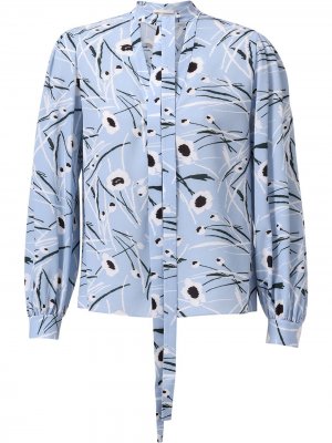 Блузка с цветочным принтом Jason Wu Collection. Цвет: синий
