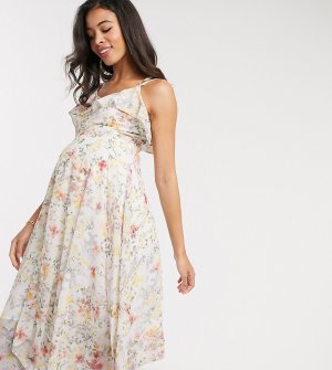 Платье миди с цветочным принтом -Многоцветный Hope & Ivy Maternity
