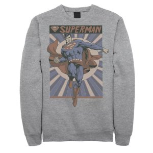 Мужской свитшот с постером в стиле поп-арт изображением Супермена DC Comics