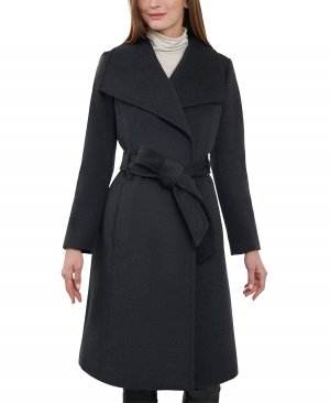 Женское пальто с запахом и поясом Anne Klein