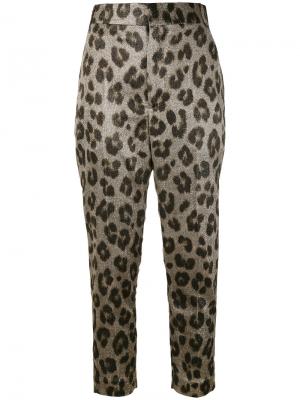 Зауженные брюки с леопардовым принтом Haider Ackermann. Цвет: телесный