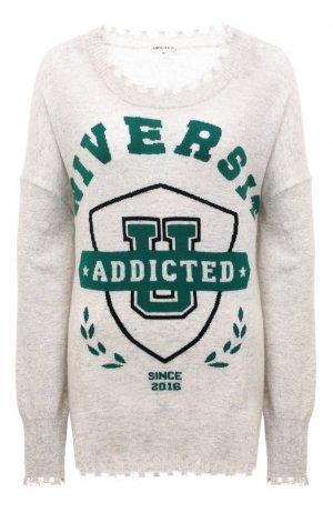 Кашемировый пуловер Addicted. Цвет: серый