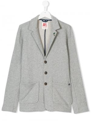 Пиджак из джерси в стиле casual на пуговицах American Outfitters Kids. Цвет: серый