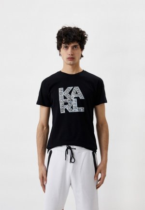 Футболка Karl Lagerfeld Beachwear. Цвет: черный