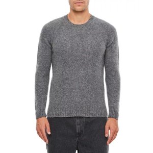 Свитер crewneck wool sweater, серый Drumohr