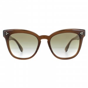 Оливковые солнцезащитные очки с градиентом «кошачий глаз» эспрессо , коричневый Oliver Peoples