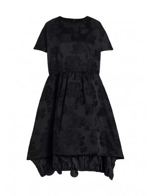 Многослойное жаккардовое платье-миди , черный Comme Des Garçons