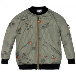 Демисезонная куртка-бомбер для мальчика C30W47 010 4г Deux Par. Цвет: серый
