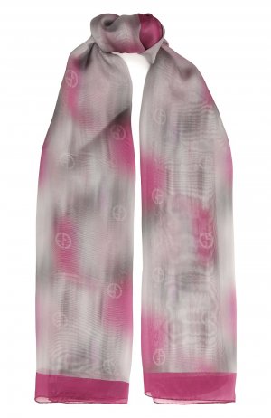 Шелковый шарф Giorgio Armani. Цвет: розовый