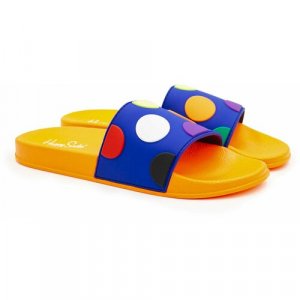 Мужские сланцы shoes Pool Slider Big Dot BDO114 разноцветный 42,5 EU Happy socks. Цвет: микс/мультиколор