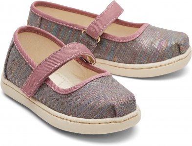 Детские туфли на ремешке (Mary Jane 10017776), мультиколор TOMS. Цвет: мультиколор