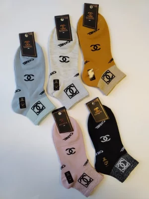Комплект носков женских SA-SHD1 разноцветных 37-41 5 пар Chanel. Цвет: разноцветный