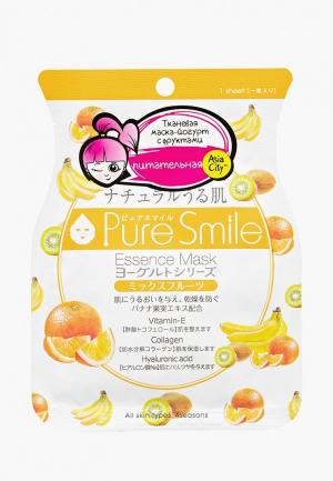 Маска для лица Pure Smile на йогуртовой основе с фруктами, 1 шт. Цвет: белый