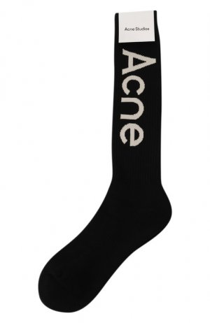 Хлопковые носки Acne Studios. Цвет: чёрный
