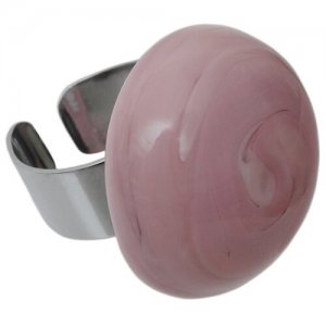 Кольцо , муранское стекло, розовый Divetro. Цвет: розовый