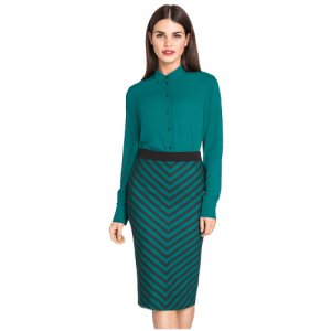 Блузка женская зеленая, размер XL Bestia. Цвет: зеленый