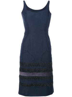 Платье с полосками John Galliano Pre-Owned. Цвет: синий