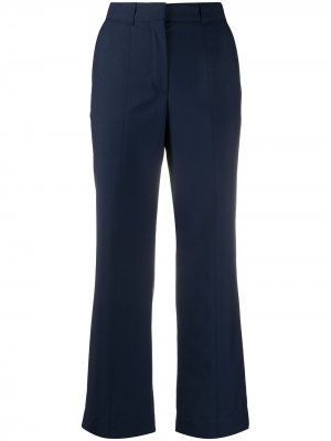 Укороченные расклешенные брюки LANVIN. Цвет: синий